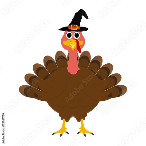 Turkey on Thanksgiving Day, vector illustration