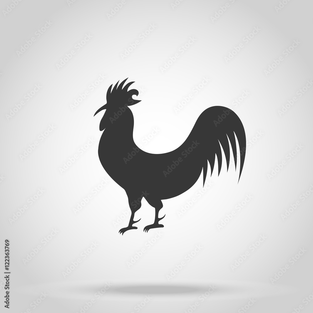 Obraz premium Rooster icon, vector illustration