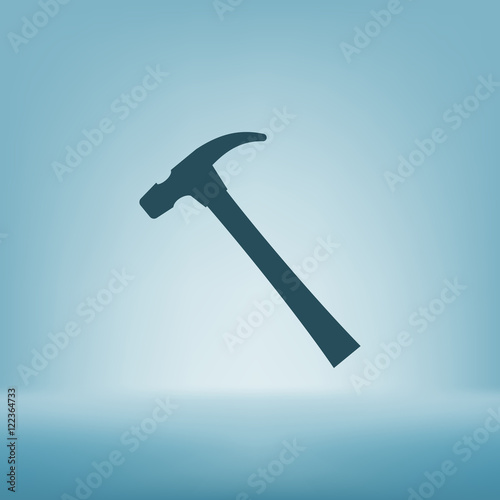 Hammer flat style vector icon