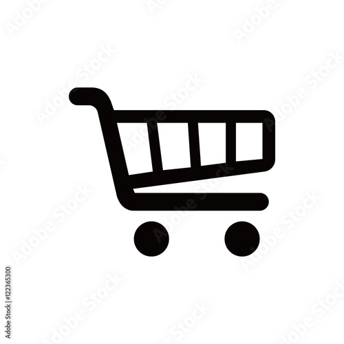 shopping cart icon stock vector illustration flat design