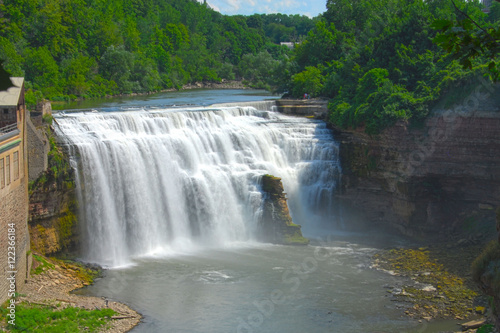 Lower Falls of the Genesee River in Rochester  NY