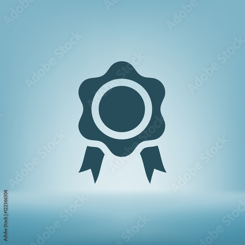 Flat paper cut style icon of seal