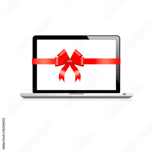 Notebook a gifts for the holiday with red bows
