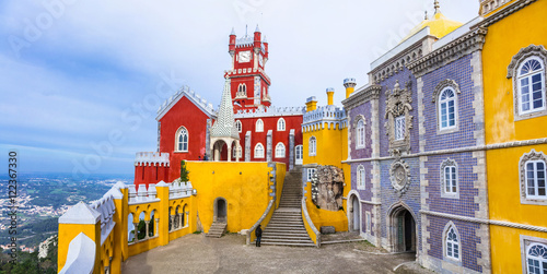Amazing romantic castle Pena in Sintra. Portugal photo