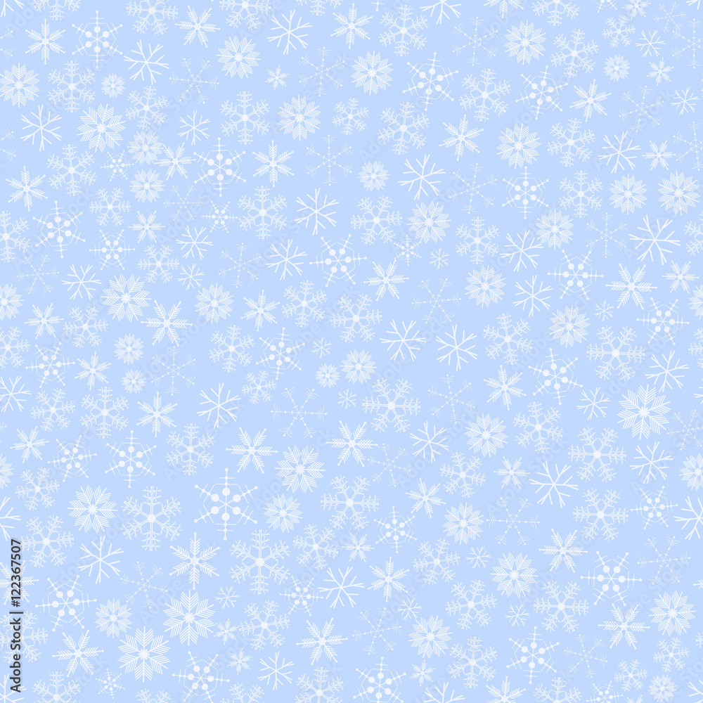 Christmas snowflakes seamless pattern