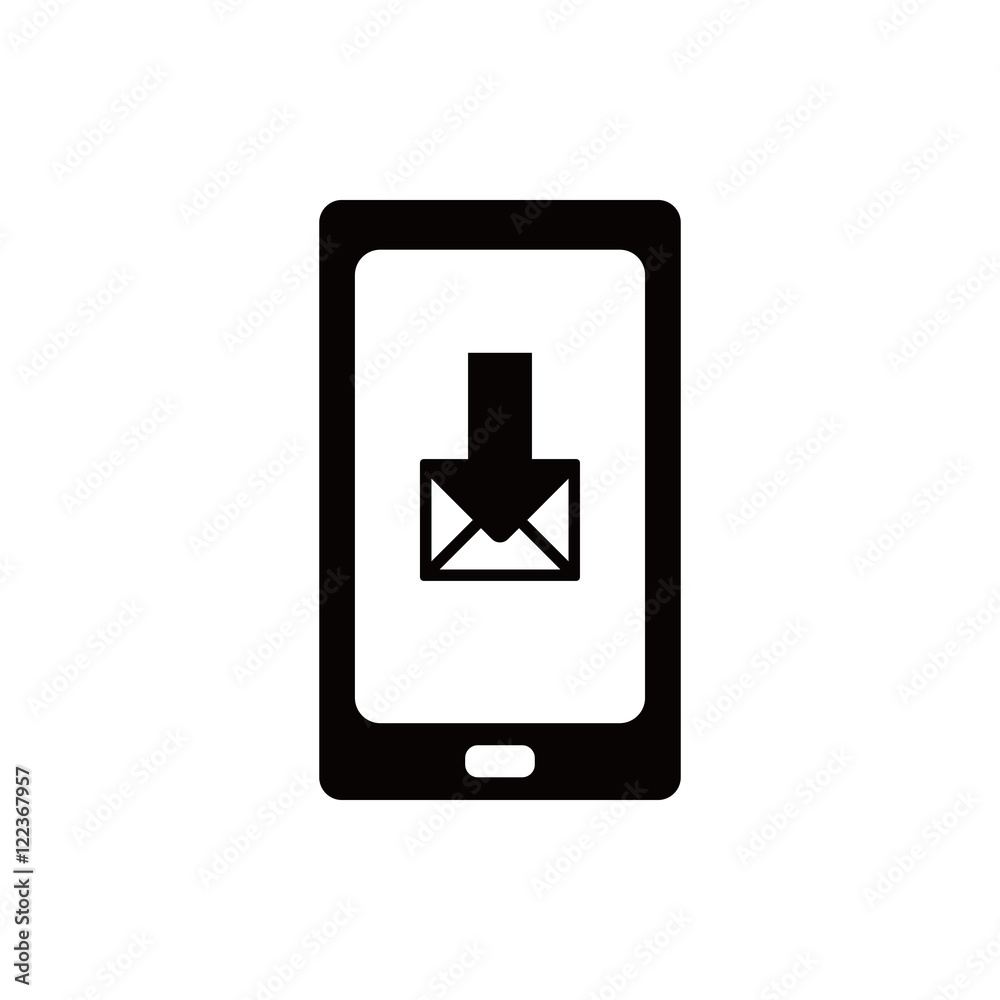stock vector smartphone email or sms icon mobile mail sign simbol stock vector smartphone email or sms icon mobile mail sign simbol