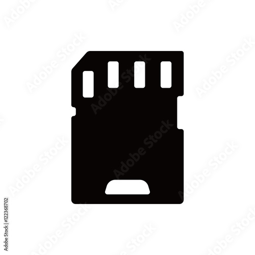 Micro sd card icon stock vector illustration flat designv