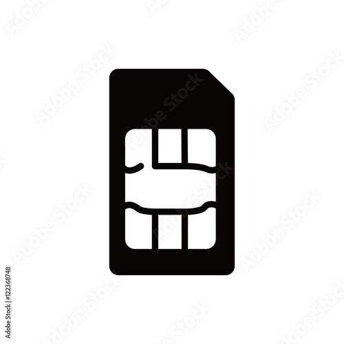 Sim card icon stock vector illustration flat design
