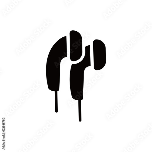 Headphones icon stock vector illustration flat design