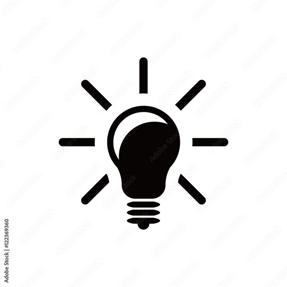 bulb icon stock vector illustration flat design bulb icon stock vector illustration flat design