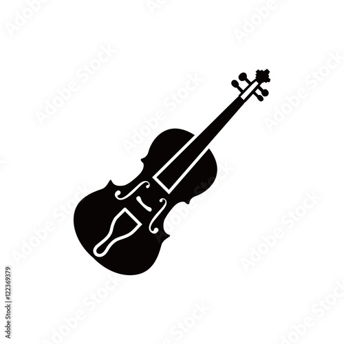 Violin icon stock vector illustration flat design