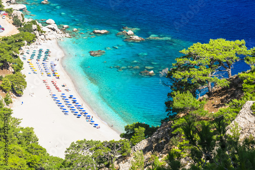 Fototapeta Naklejka Na Ścianę i Meble -  most beautiful beaches of Greece - Apella in Karpathos island, Dodecanese