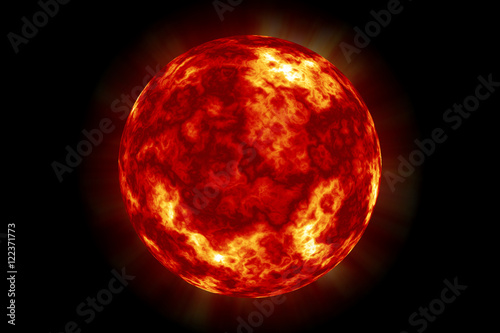 Sun planet in the space