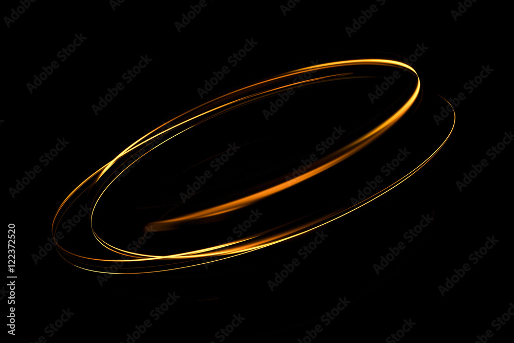 Glow swirl light effect. Circular lens flare. Abstract rotational lines. Power energy element. Space for message.