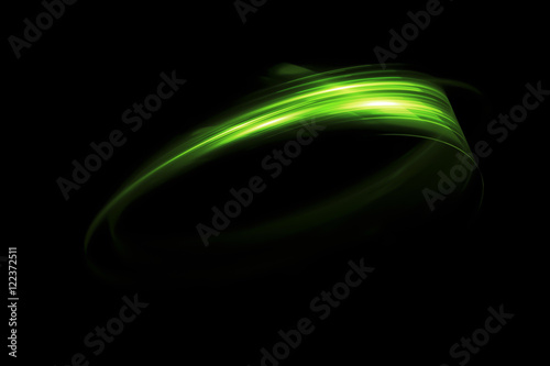 Glow swirl light effect. Circular lens flare. Abstract rotational lines. Power energy element. Space for message.