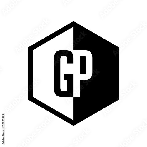 INITIAL hexsagonal HALF LOGO