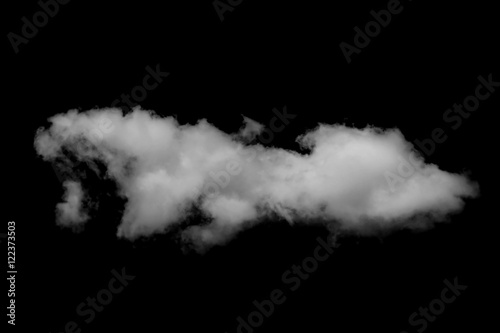 soft white cloud isolated on black background
