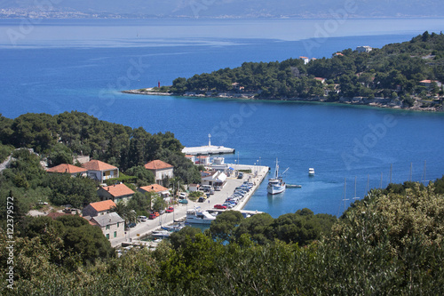 Rogac, ferry port on island Solta in middle Dalmatia near town Split in Croatia