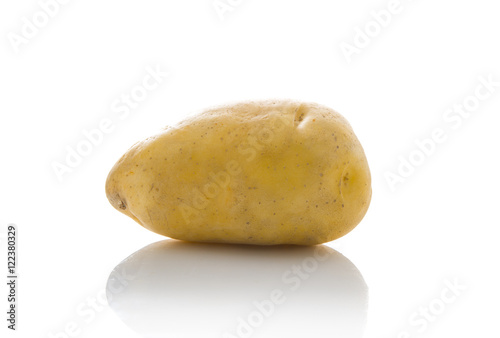 potato isolated on white background close up