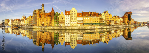 Panorama starego miasta w Gdańsku,panorama clustrzana 