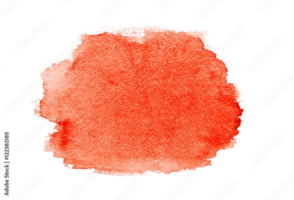 Red of color strokes on white background with clipping path