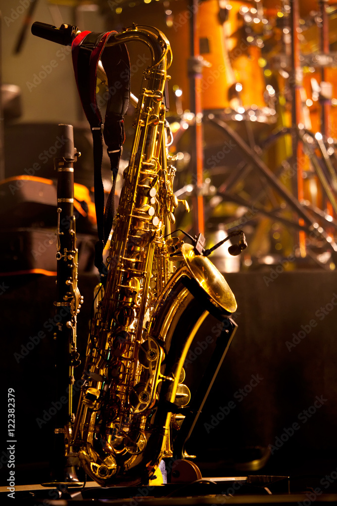 Fototapeta premium saxofone background