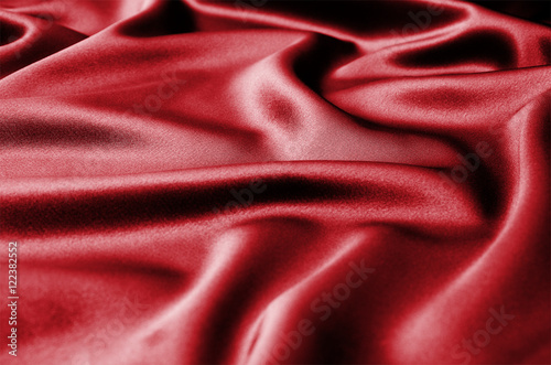 red satin or silk fabric as background