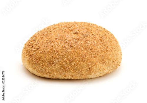 Bun made of wheat flour isolated on white