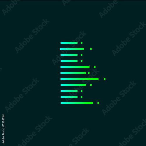 Abstract letter I logo design template,fast speed fire moving,quick energy sign