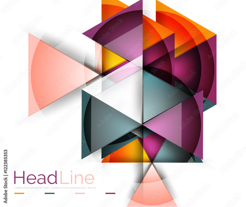 Vector 3d geometric abstract background
