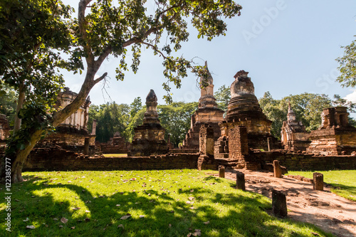 Sukhothai historical park  Sukhothai  Thailand.Image have grain or noise and soft focus.