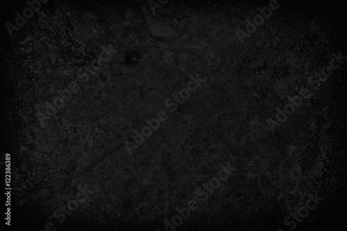 dark Black scratched grunge wall background or texture photo