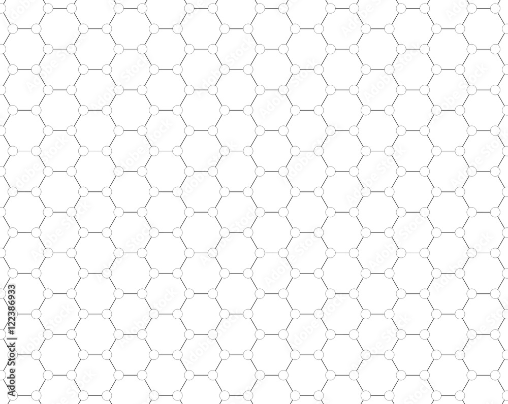 Naklejka premium Graphene molecular structure isolated on white