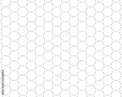 Graphene molecular structure isolated on white