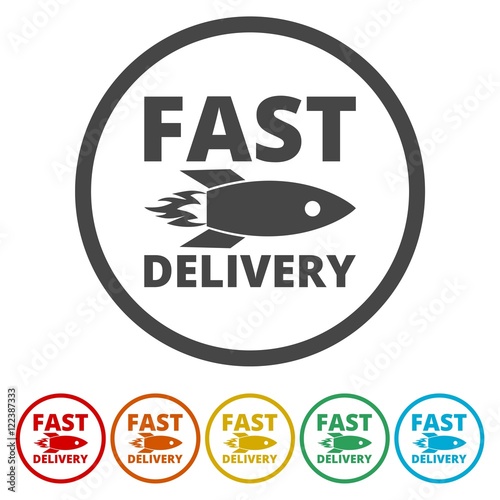 Delivery vector logo design template