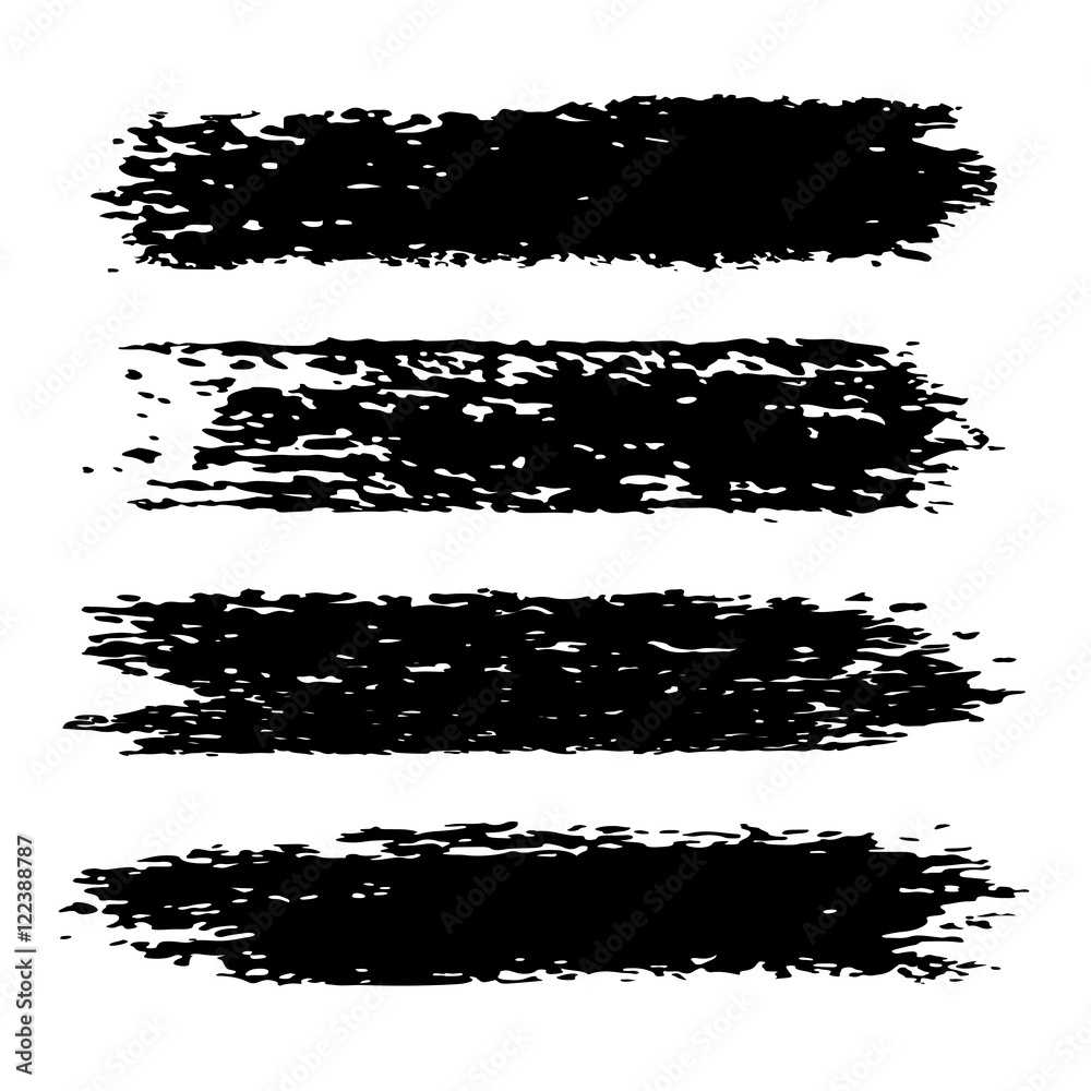 Vector set of grunge brush strokes. Vector set of grunge brush strokes.