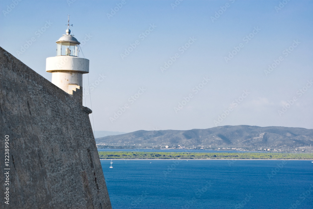 Lighthouse of Porto Ercole, Tuscany in Italy