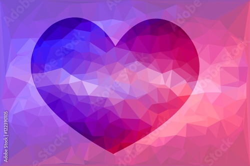 art color heart polygon pattern illustration background © mansum008