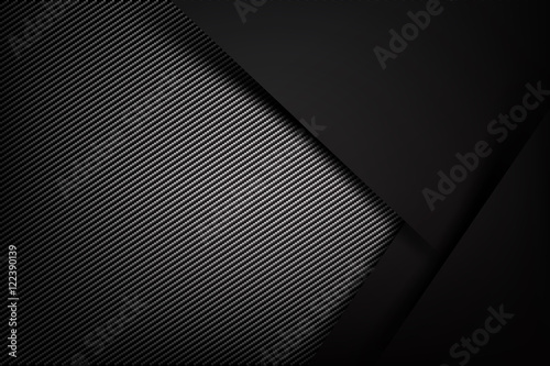 Abstract background dark with carbon fiber texture vector illust