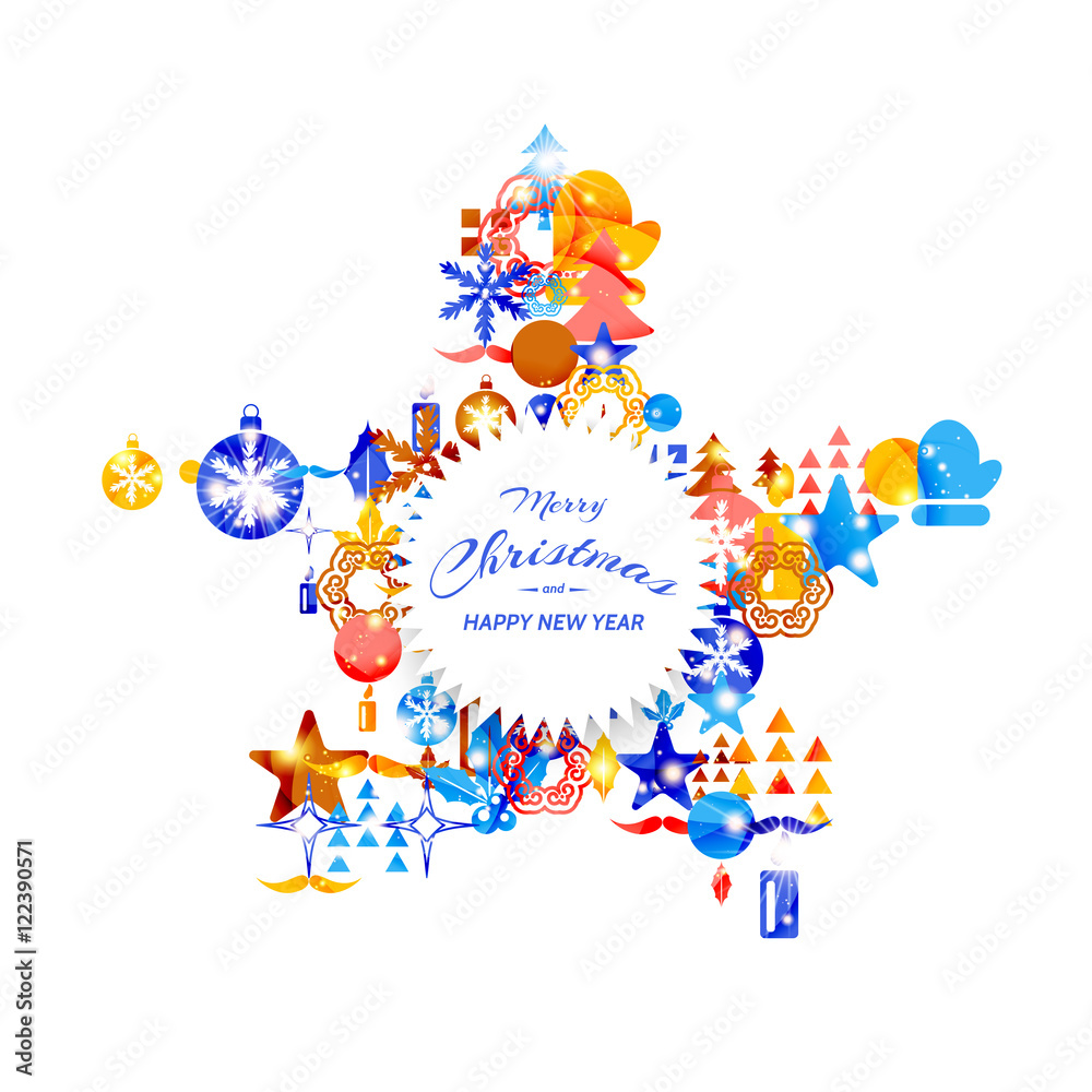 Obraz premium Merry Christmas Card