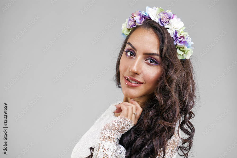 Young arabic woman in white sexy dress Young arabic woman in white sexy dress