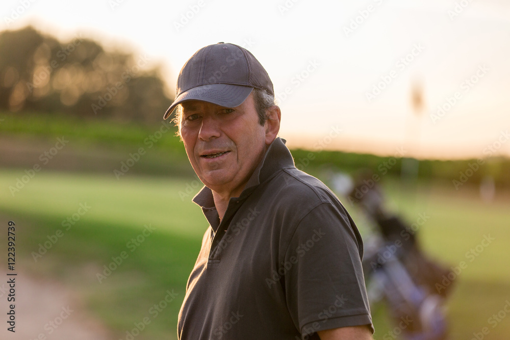 Senior golfer portrait