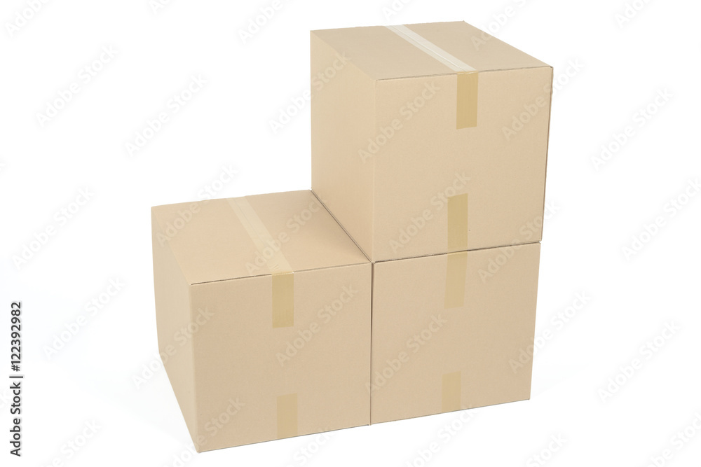 Cajas de cartón apiladas
