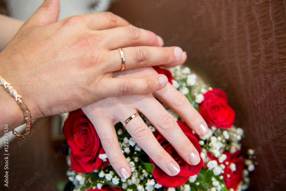 Fototapeta premium hands with rings