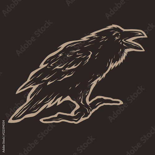 Screaming, black crows.