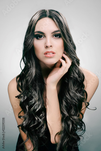 Beautiful young girl with l...