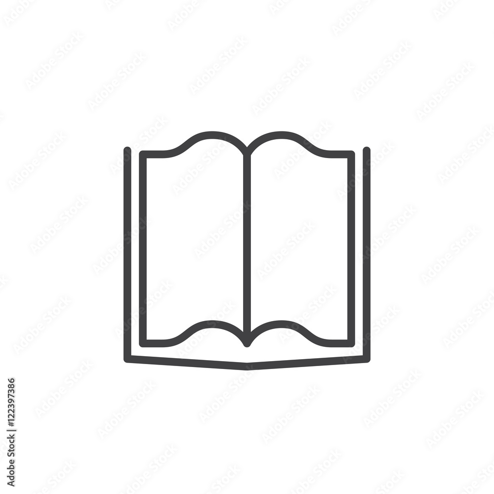 book line icon, outline vector sign, linear pictogram isolated on white, logo illustration book line icon, outline vector sign, linear pictogram isolated on white, logo illustration