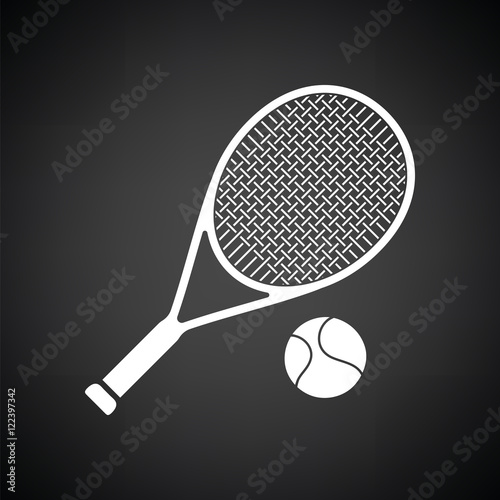 Tennis rocket and ball icon © Konovalov Pavel