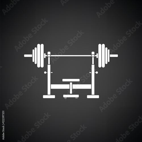 Bench with barbel icon