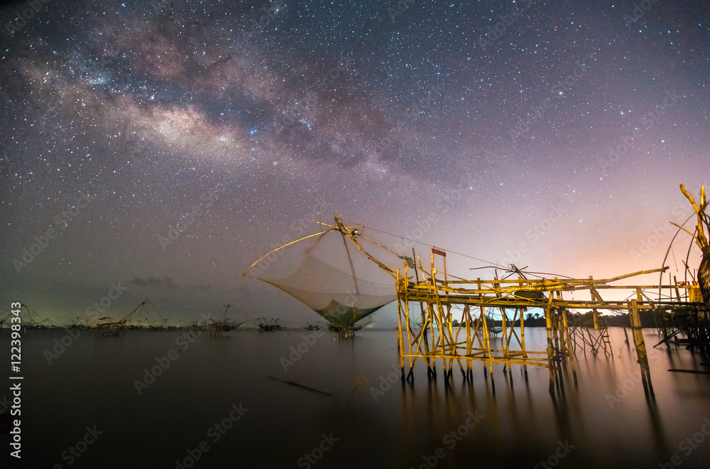 Milky way at Pattalung in Thailand